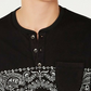 American Rag Men's Bandana Stripe Henley Black Size Large