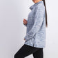 Karen Scott Women's Sport Space-Dyed Cowlneck Top  Blue Size Small