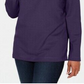 Karen Scott Women's Sport Space-Dyed Cowlneck Top Navy Size Large