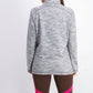 Karen Scott Women's Sport Space-Dyed Cowlneck Top Gray Size Large