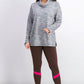 Karen Scott Women's Sport Space-Dyed Cowlneck Top Gray Size Medium