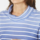 Karen Scott Women's Sport Ombré Striped Cowlneck Top Blue Size Small