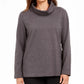 Karen Scott Women's Sport Cowl-Neck Top Charcoal Size XX Large