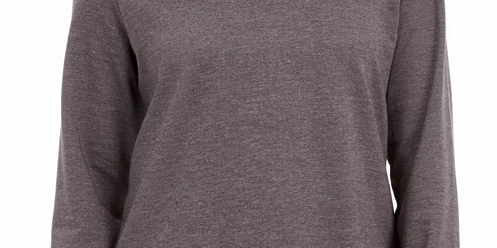 Karen Scott Women's Sport Cowl-Neck Top Charcoal Size XX Large