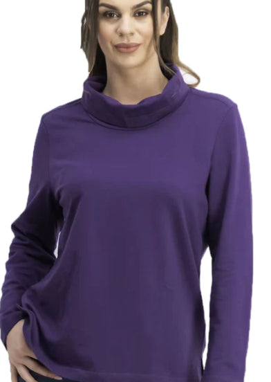 Karen Scott Women's Sport Cowl-Neck Top Purple Size X-Large