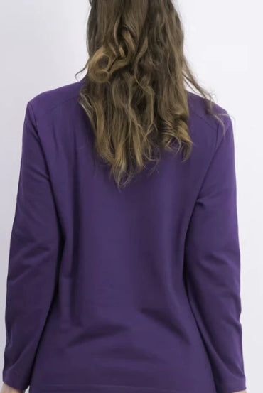 Karen Scott Women's Sport Cowl-Neck Top Purple Size X-Large