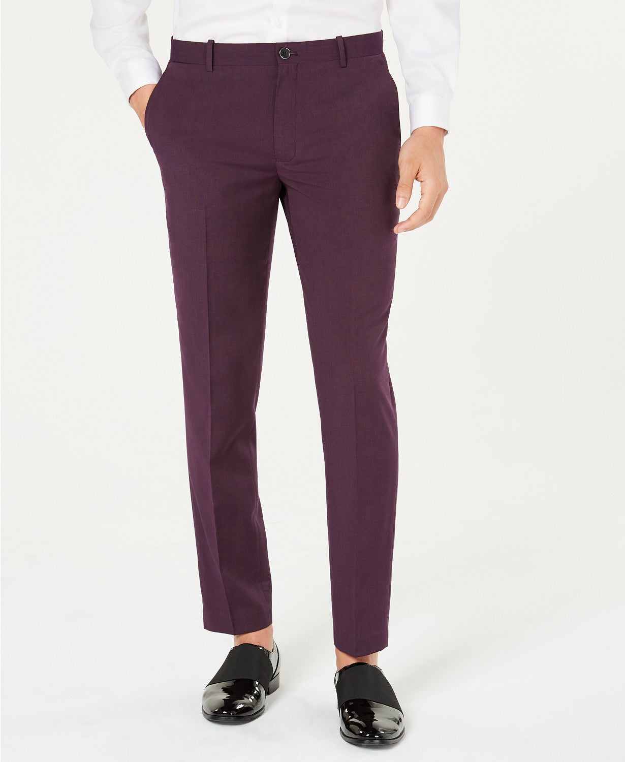 INC International Concepts Men's Slim-Fit Purple Pants Purple Size 38X32