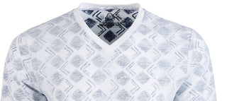 American Rag Men's V-Neck Geometric T-Shirt Navy Size Extra Large