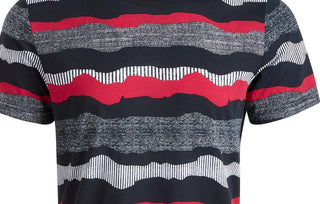 American Rag Men's Wavy Stripe Textured T-Shirt, Black Size XXX Large
