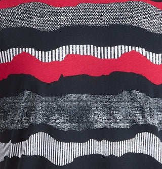 American Rag Men's Wavy Stripe Textured T-Shirt  Black Size X-Large