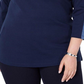 Karen Scott Women's Stud-Trim 3/4-Sleeve Top  Blue Size Large