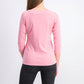Karen Scott Women's Cotton Grommet Top Dark Pink Size Small