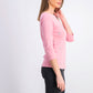 Karen Scott Women's Cotton Grommet Top Dark Pink Size Small