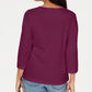 Karen Scott Women's Square-Neck Lace-Stripe Top Red Size Small