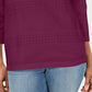 Karen Scott Women's Square-Neck Lace-Stripe Top Red Size Small