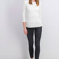 Karen Scott Women's Square-Neck Lace-Stripe Top White Size Small
