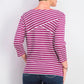 Karen Scott Women's Striped Crossover Top  Purple  Size Extra Small