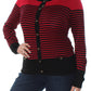 Karen Scott Women's Striped Crossover Top Red Size Medium