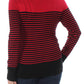 Karen Scott Women's Striped Crossover Top Red Size Medium
