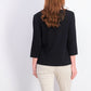Karen Scott women's Eyelet-Trim Top Black Size Large