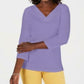 Karen Scott Women's Eyelet-Trim Top Purple Size 2 Extra Large