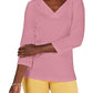 Karen Scott Women's Eyelet-Trim Top  Dark Pink Size 2 Extra Large