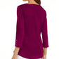 Karen Scott Plus Size Cotton Crisscross-Trim Top Pink Size XX-Large
