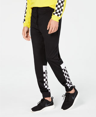 Ideology Men's Checkerboard Joggers Black Size 3 Extra Large