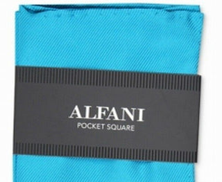 Alfani Men's Solid Twill Silk Pocket Square green Size Regular