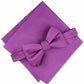 Alfani Men's Solid Textured Pre-Tied Bow Tie & Solid Textured Pocket Square Set Purple Size Regular