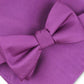 Alfani Men's Solid Textured Pre-Tied Bow Tie & Solid Textured Pocket Square Set Purple Size Regular