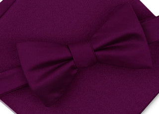 Alfani Men's Solid Textured Pre-Tied Bow Tie & Solid Textured Pocket Square Set Purple Size Regular