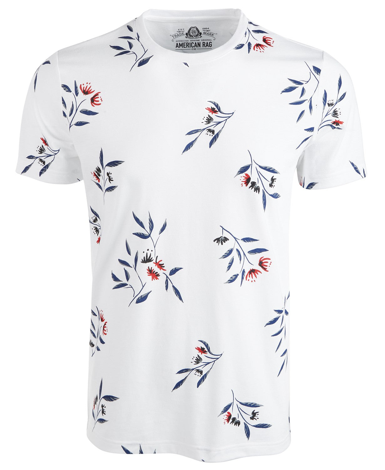 American Rag Men's Wall Floral Graphic T-Shirt White Size Extra Large