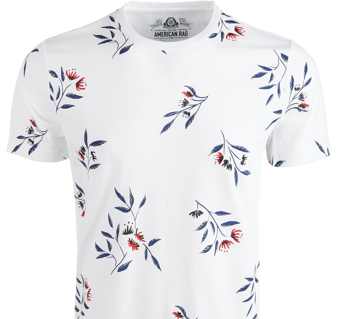 American Rag Men's Wall Floral Graphic T-Shirt White Size Extra Large
