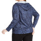 Ideology Women's Plus Size Python-Print Hoodie Blue Size XXX Large
