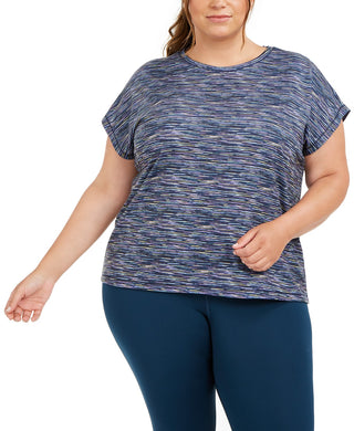 Ideology Women's Plus Size Printed Dolman-Sleeve T-Shirt Green Size 2 Extra Large