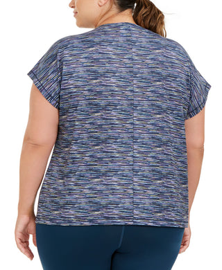 Ideology Women's Plus Size Printed Dolman-Sleeve T-Shirt Green Size 2 Extra Large