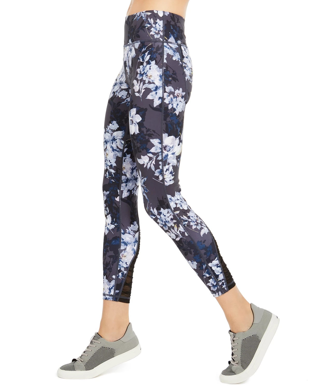 Ideology Women's Botanic Printed Leggings Navy Size Large
