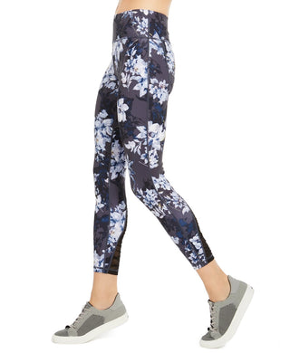 Ideology Women's Botanic Printed Leggings Navy Size Large