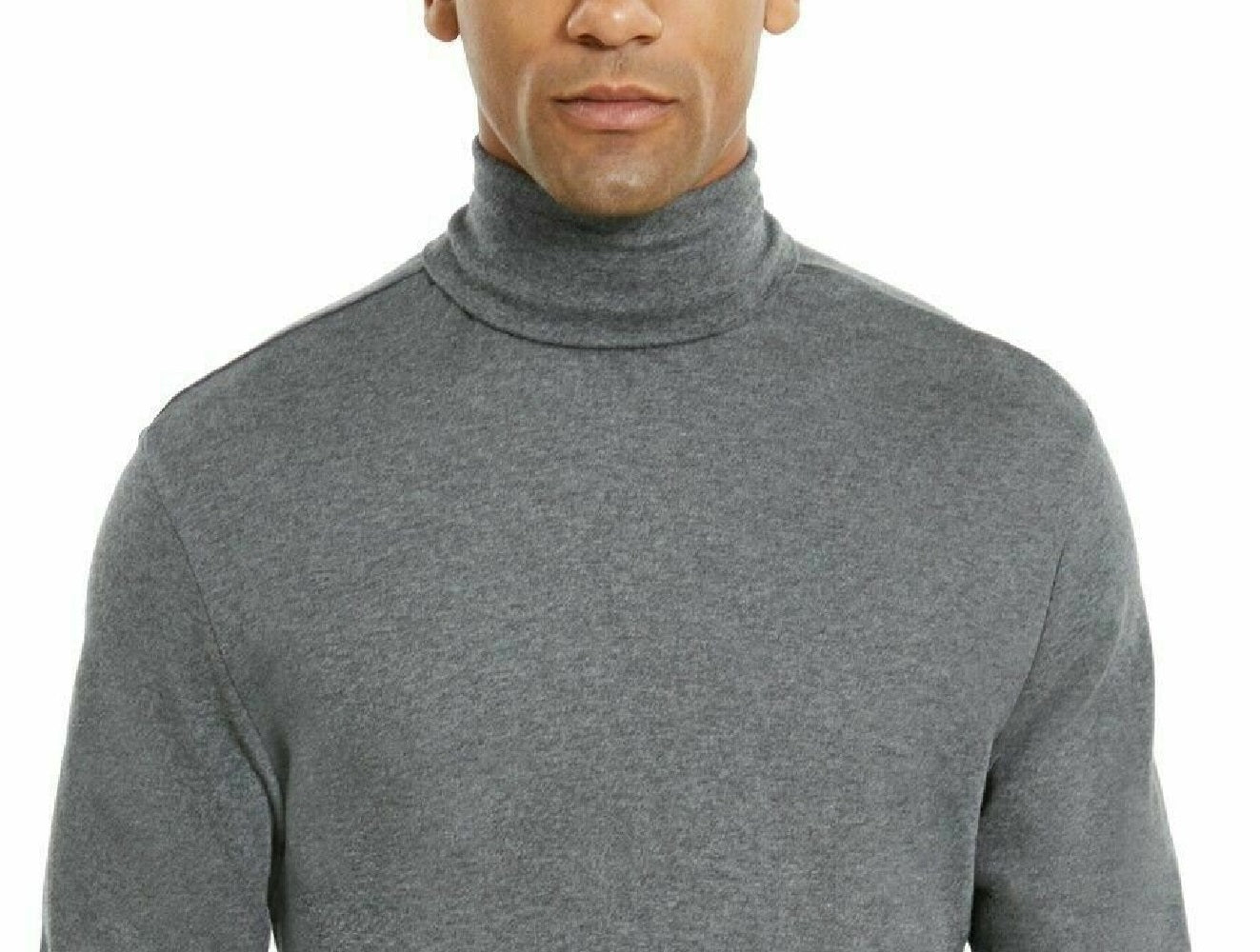 Club Room Men's Solid Turtleneck Gray Size 2 Extra Large