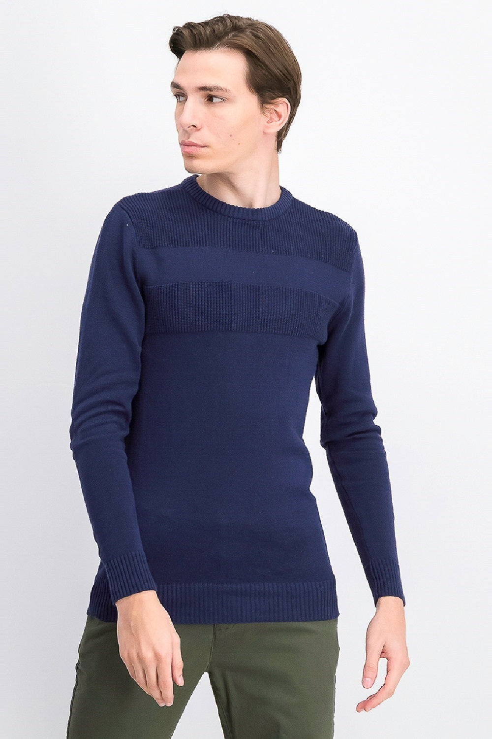 Club Room Men's Textured Cotton Sweater Navy Size 2 X-Small