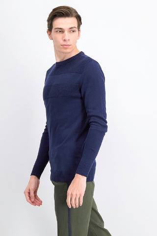 Club Room Men's Textured Cotton Sweater Navy Size 2 X-Small