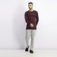 Club Room Men's Cotton Solid Textured Crew Neck Sweater Dark Red Size 3 Extra Large