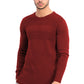 Club Room Men's Cotton Solid Textured Crew Neck Sweater Red Size 2XL