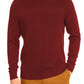 Club Room Men's Cotton Solid Textured Crew Neck Sweater Red Size 2XL