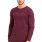 Club Room Men's Cotton Solid Textured Crew Neck Sweater Wine Size 2XL