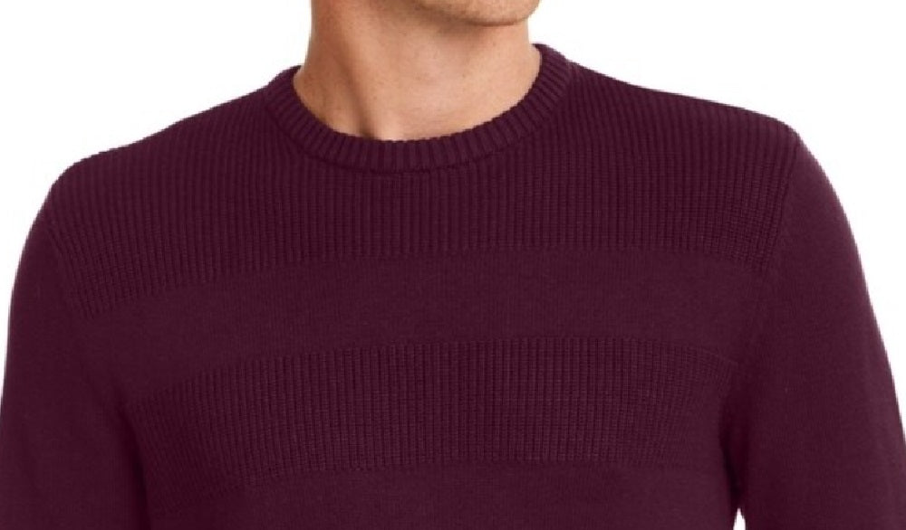 Club Room Men's Textured Cotton Sweater Wine Plum Size Small