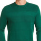 Club Room Men's Cotton Solid Textured Crew Neck Sweater Green Size Small
