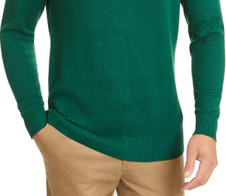 Club Room Men's Cotton Solid Textured Crew Neck Sweater Green Size Small