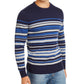 Club Room Men's Stripe Cotton Sweater Blue Size XX Large